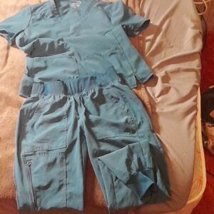Stylish Teal Medical Scrub Set